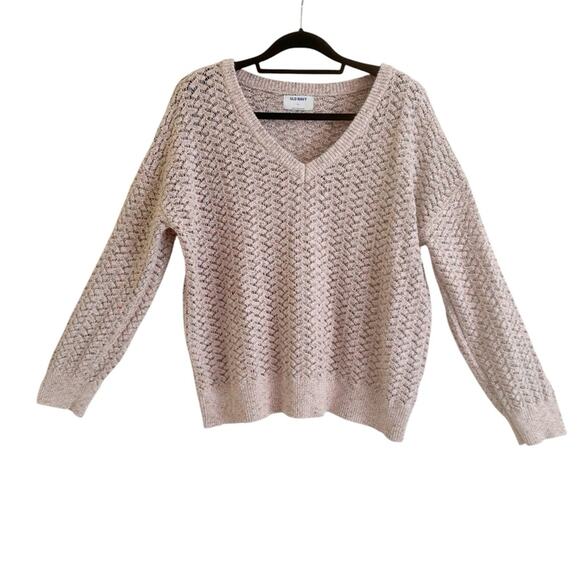 Old Navy Textured Pointelle Space Dyed V-Neck Sweater XXL Color/: Warm Multi - Picture 1 of 4